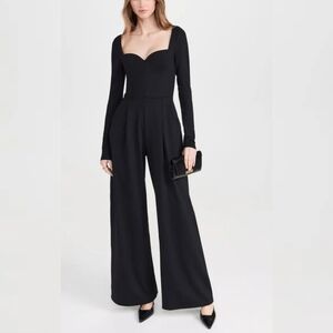 🔥Susana Monaco | Sweetheart Neckline Long-Sleeve Wide-Leg Jumpsuit